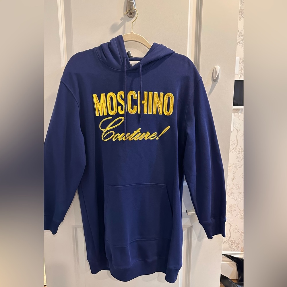 MOSCHINO navy blue hoodie